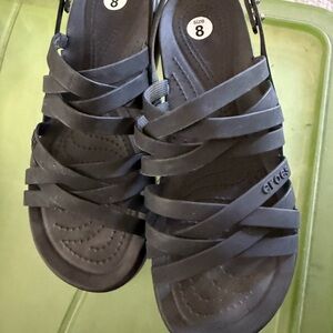 CROCS Women's Strappy Black Sandals